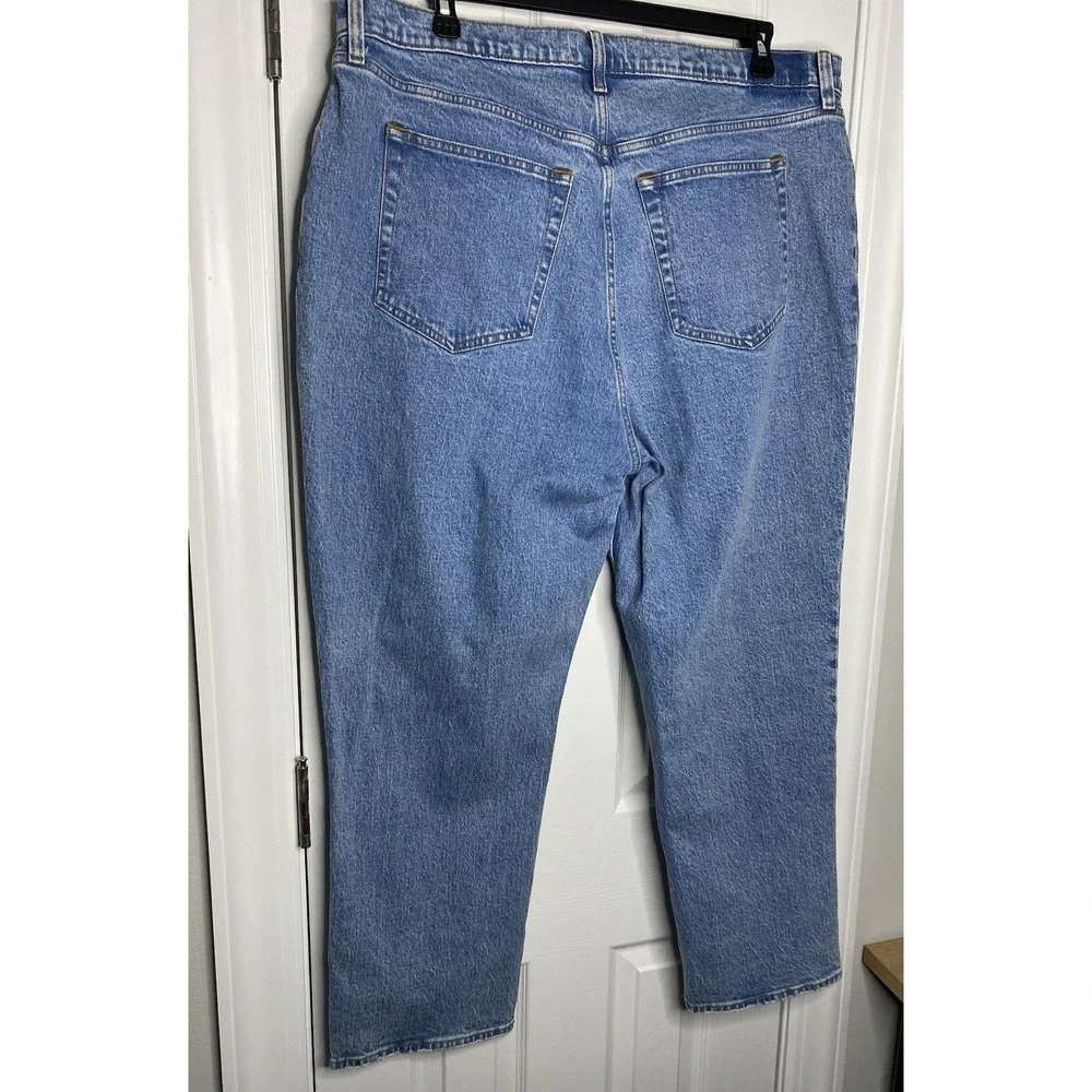 Abercrombie &‎ Fitch Women's 90s Straight Ultra High Rise Jeans Blue Sz 35 Short